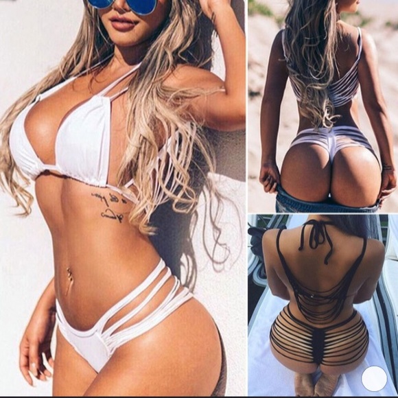 white thong bathing suit bottom